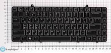 Клавиатура для ноутбука Dell Alienware M11x/ R2/ R3/ RU, подсветка, черная