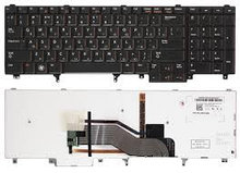 Клавиатура для ноутбука Dell Latitude E6520/ E6530/ E6540/ RU, подсветка, черная