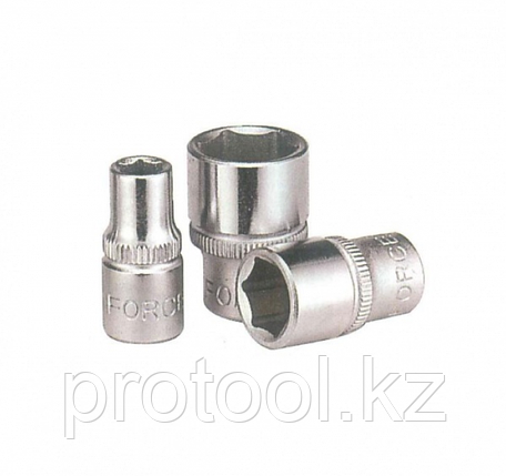 Головка торцевая 12мм 1/4" 6-граннаяL25мм F-52512 "FORCE", фото 2