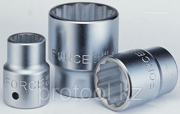 Головка торцевая19мм 3/4" 12-гранная L50мм F-56919"FORCE", фото 2