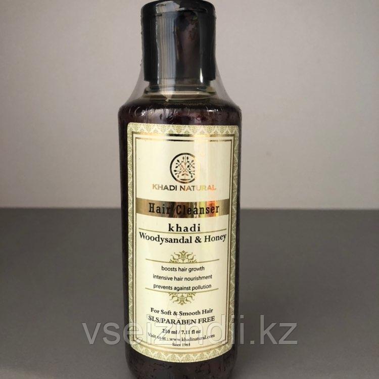 Шампунь Khadi Сандаловое дерево и Мед, без сульфата и парабенов, 210 мл.