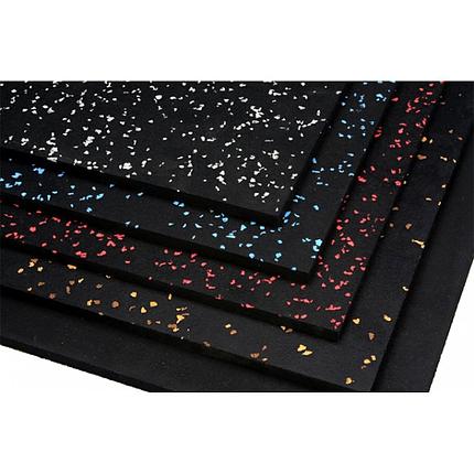 Резино-каучуковые покрытия 8 мм чёрный, с цветными вкраплениями, фото 2
