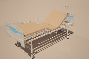 Кровать медицинская функциональная 4-х секционная  «MCF KM 04-02/01» механическая,  с фиксированной высоты