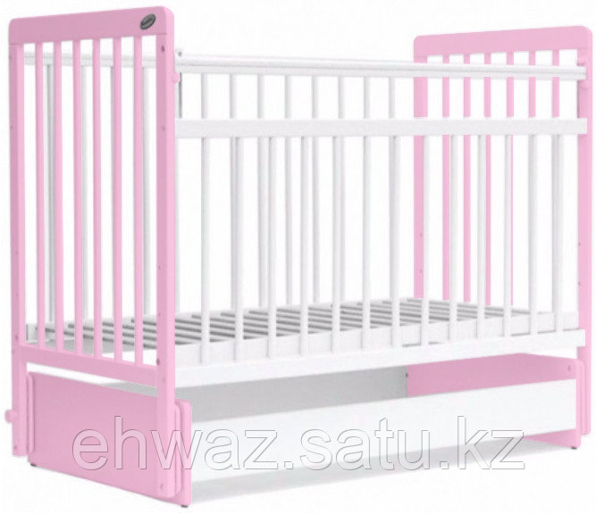 Кровать детская Bambini Евро стиль М 01.10.05 Бело-розовый