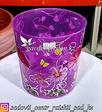 Пластиковый горшок для орхидей "Камилла". Цвет: Фиолетовый. Объем: 1.8л