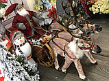 Санта клаус в санях с 3 оленями, фото 3