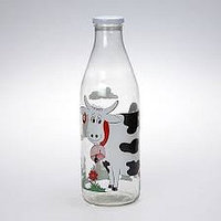 Стеклянная бутылка для молока