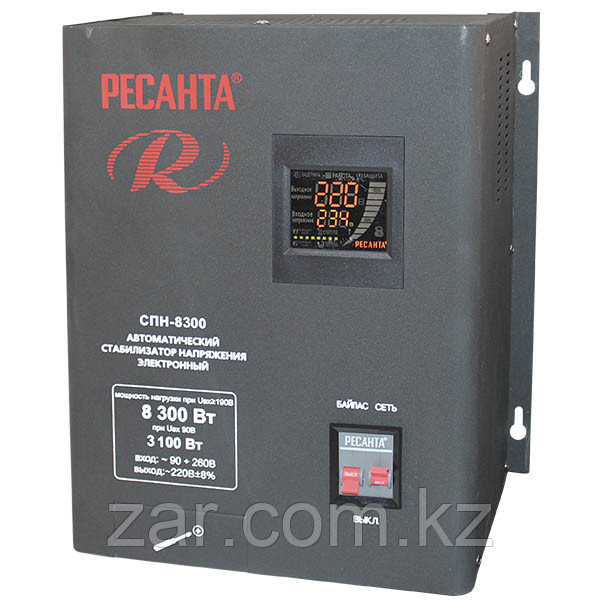 РЕСАНТА СПН-8300 Однофазный цифровой стабилизатор пониженного напряжения