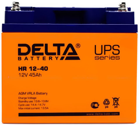 Аккумуляторная батарея Delta HR 12-40, фото 2