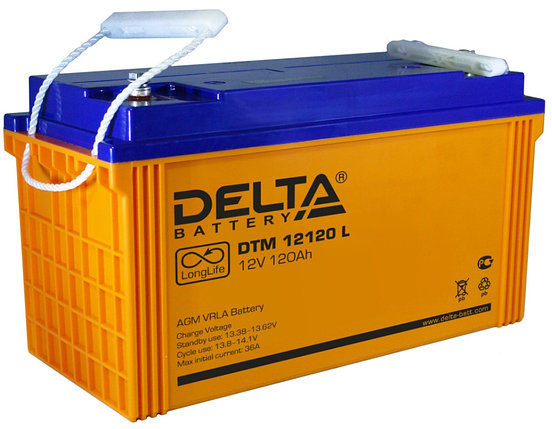 Аккумуляторная батарея Delta DTM 12120L, фото 2