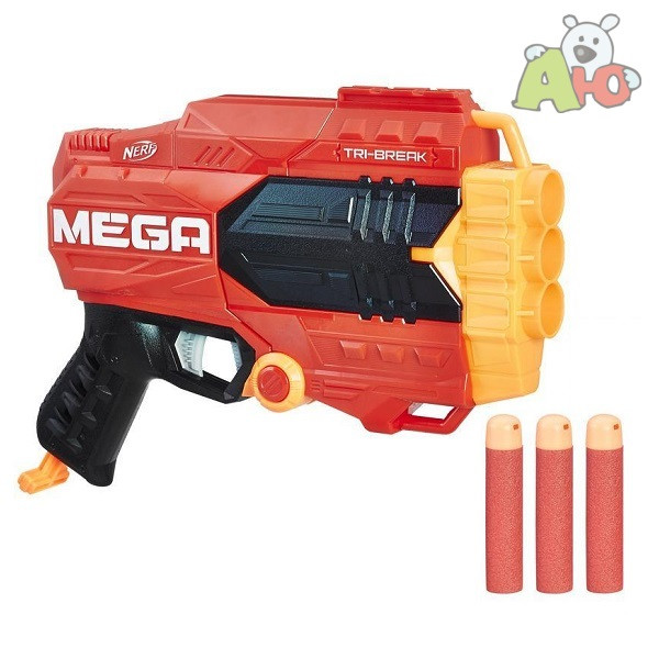Hasbro Nerf N-Strike Mega Пистолет Бластер "Три-Брейк" (Tri-Break)