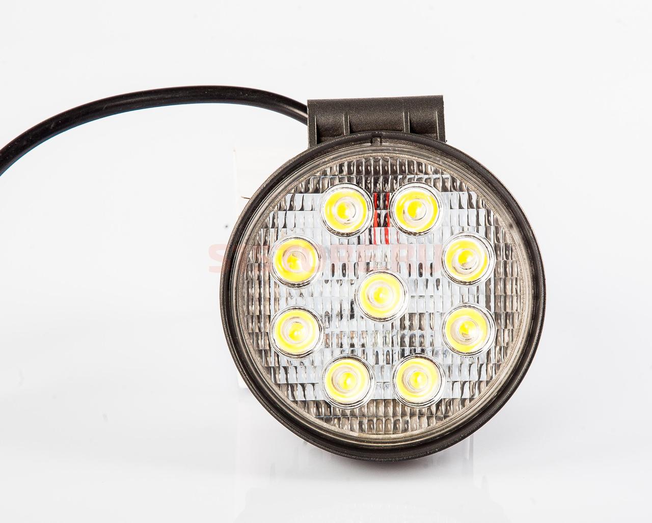 Фара рабочего света круглая светодиодная LED 2 крепл.
