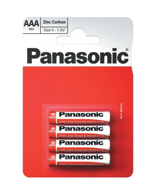 Батарейка солевая PANASONIC Red Zinc ААА/4B