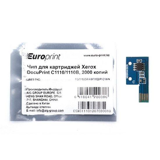 Чип Europrint Для картриджей Xerox DocuPrint C1110/1110B Синий 2000 страниц.