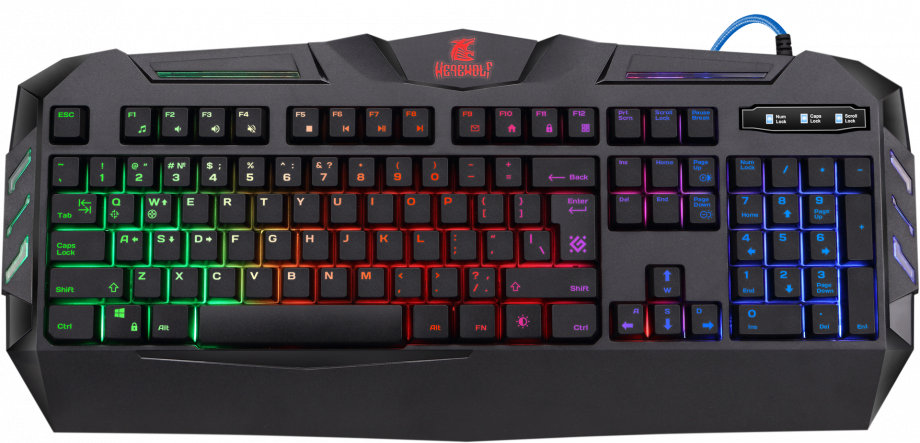 Клавиатура проводная Defender Werewolf GK-120DL ENG/RUS USB