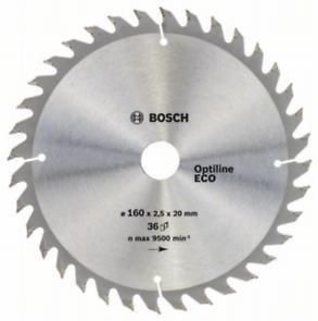 Пильный диск Bosch Optiline Wood ECO 160 x 20/16, Z36 - фото 2 - id-p57377744
