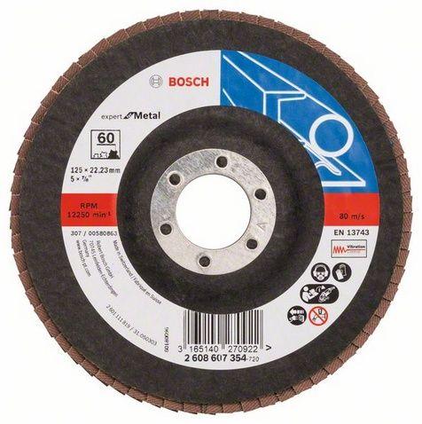 Лепестковый шлифовальный круг прямой Bosch Expert for Metal K 60, 125 мм - фото 2 - id-p57377825