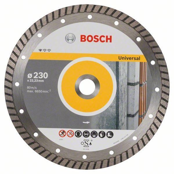 Алмазный отрезной круг универсальный Bosch Standard for Universal Turbo 230x22.23x2.5x10 мм - фото 2 - id-p57377932
