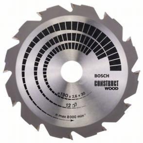 Пильный диск Bosch Construct Wood 190х30, Z12 - фото 2 - id-p57377958
