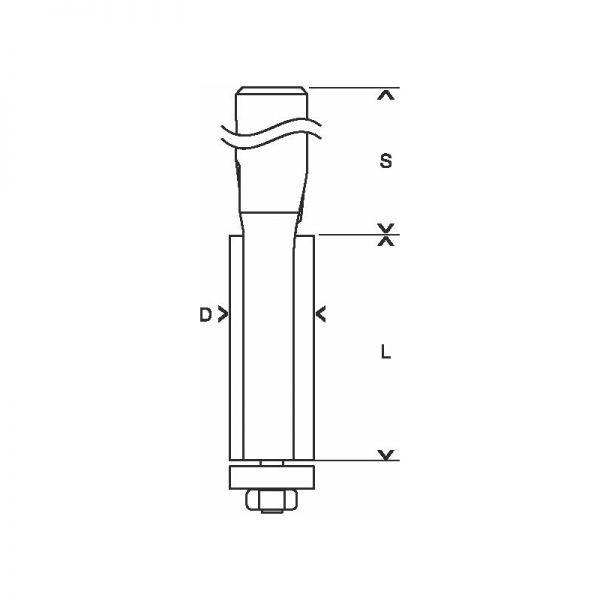 Кромочная фреза с шарикоподшипником Bosch Standard for Wood 8x12,7x68 мм - фото 4 - id-p57377986
