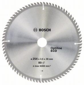 Пильный диск Bosch Optiline Wood ECO 254х30, Z80 - фото 2 - id-p57378120
