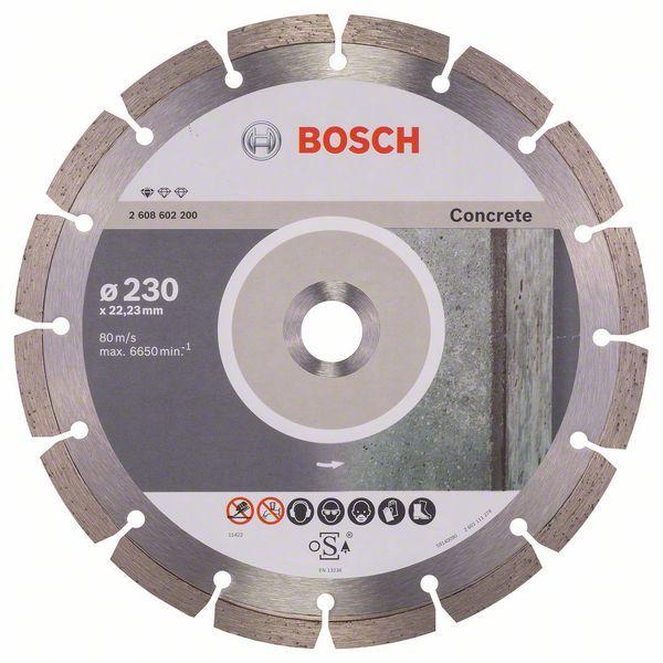 Алмазный отрезной круг по бетону Bosch Standard for Concrete 230x22.23x2.3x10 мм, 10 шт - фото 2 - id-p57378191