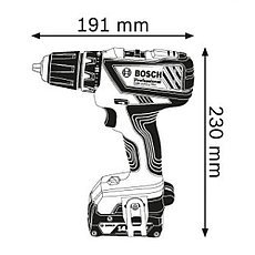 Bosch GSR 14,4-2-LI Plus Professional (2.0 Ah x 2, Case) в Казахстане, фото 3