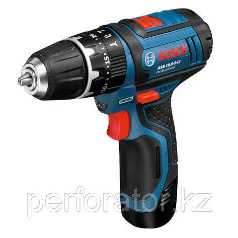 Bosch GSB 10,8-2-LI Professional (2.0 Ah x 2) в Казахстане, фото 2