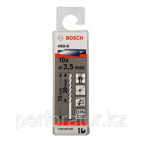 Свёрла по металлу HSS-G, DIN 338 3,5 x 39 x 70 mm в Казахстане, фото 2