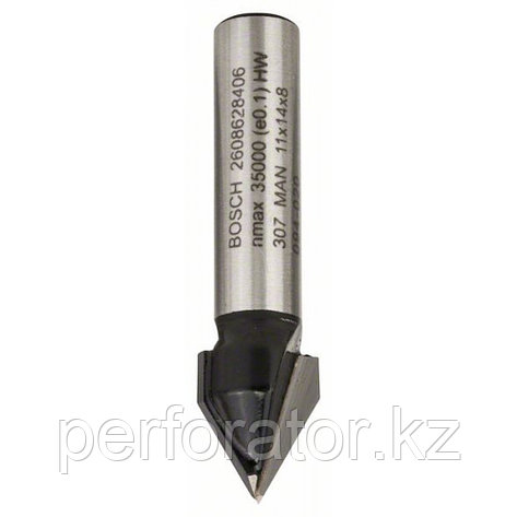 V-образная пазовая фреза 8 mm, D1 11 mm, L 14 mm, G 45 mm, 60° в Казахстане, фото 2