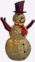 Фигура световая "Снеговик золотистый" 80*40 см