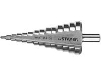 STAYER 4-39мм, 14 ступеней, сверло ступенчатое, сталь HSS