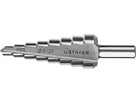 STAYER 6-28мм, 8 ступеней, сверло ступенчатое, сталь HSS