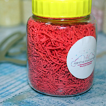 Посыпка вермишель красная 50 гр