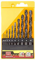 Набор STAYER "MASTER" Свёрла по металлу, быстрорежущая сталь, 1,5, 2, 3, 4, 5, 6, 7, 8, 9, 10мм, 10шт