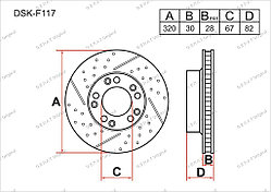 Тормозные диски Mercedes S-Класс. W140 1992-1998 2.8i / 3.0i / 3.2i / 4.2i / 5.0i / 6.0i (Передние)