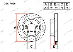 Тормозные диски Hyundai Elantra. MD 2010-Н.В 1.6i (Задние)