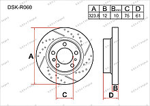 Тормозные диски Infiniti FX35. S50 2003-2008 3.5i V6 (Задние)