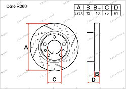 Тормозные диски Infiniti FX35. S50 2003-2008 3.5i V6 (Задние)