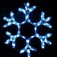 Новогодняя светодиодная фигура "Снежинка" - 40 х 40 см (дюралайт, белый свет)