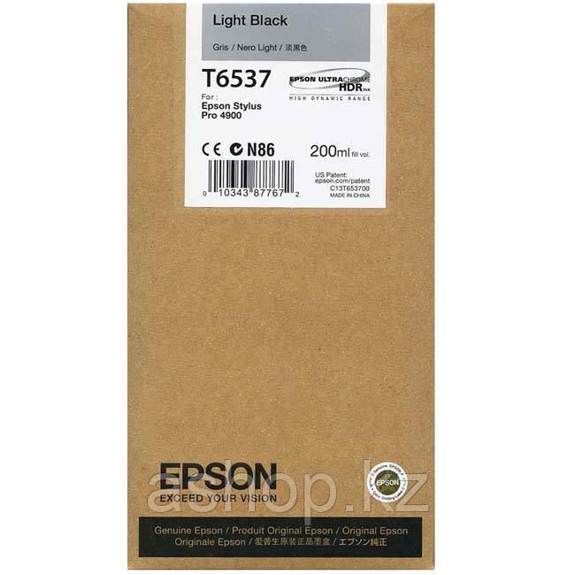 Картридж Epson C13T653700 (№T6537), Объем: 200 мл, Цвет: Серый, Совместимость: Stylus Pro 4900