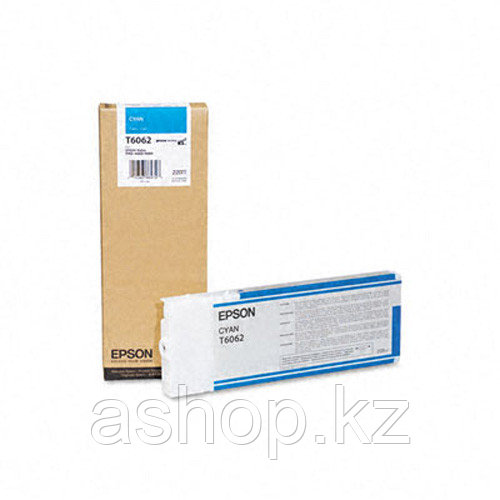 Картридж Epson C13T606200 (№T6062), Объем: 220 мл, Цвет: Голубой, Совместимость: Stylus Pro 4800, 4880