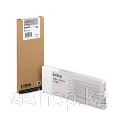 Картридж Epson C13T606700 (№Т 6067), Объем: 220 мл, Копий ( ISO 19752): 700, Цвет: Серый, Совместимость: Stylu