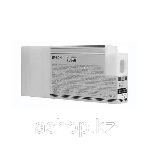 Картридж Epson C13T596800 (№T5968), Объем: 350 мл, Цвет: Чёрный матовый, Совместимость: Stylus Pro 7700, 7890,