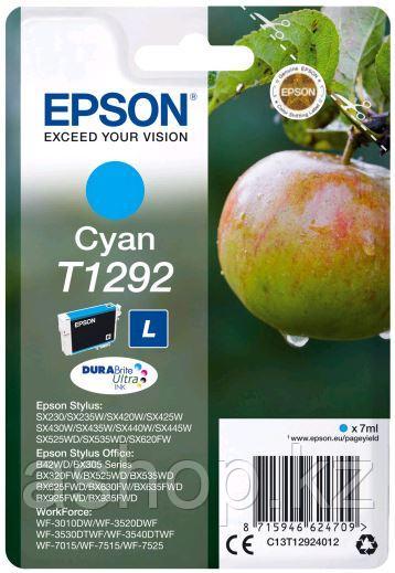 Картридж Epson C13T12924012 (№T1292L), Объем: 7 мл, Копий ( ISO 19752): 460, Цвет: Голубой, Совместимость: Sty