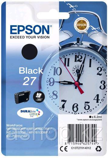 Картридж Epson C13T27014022 (№27), Объем: 6,2 мл, Копий ( ISO 19752): 350, Цвет: Чёрный, Совместимость: WorkFo