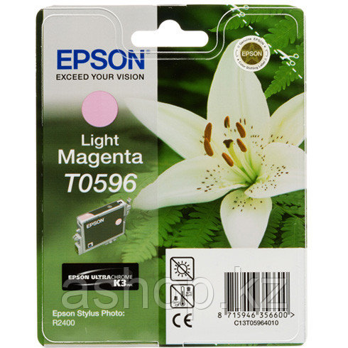 Картридж Epson C13T05964010 (№T0596), Объем: 13 мл, Копий ( ISO 19752): 440, Цвет: Светло-пурпурный, Совместим