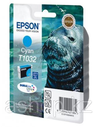 Картридж Epson C13T10324A10 (№T1032), Объем: 25,9 мл, Копий ( ISO 19752): 1015, Цвет: Голубой, Совместимость: