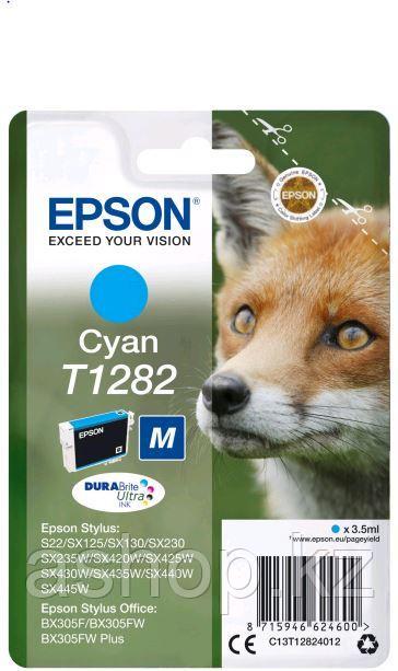 Картридж Epson C13T12824012 (№T1282M), Объем: 3,5 мл, Копий ( ISO 19752): 130, Цвет: Голубой, Совместимость: E