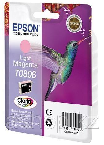 Картридж Epson C13T08064011 (№T0806), Объем: 7,4 мл, Копий ( ISO 19752): 330, Цвет: Светло-пурпурный, Совмести